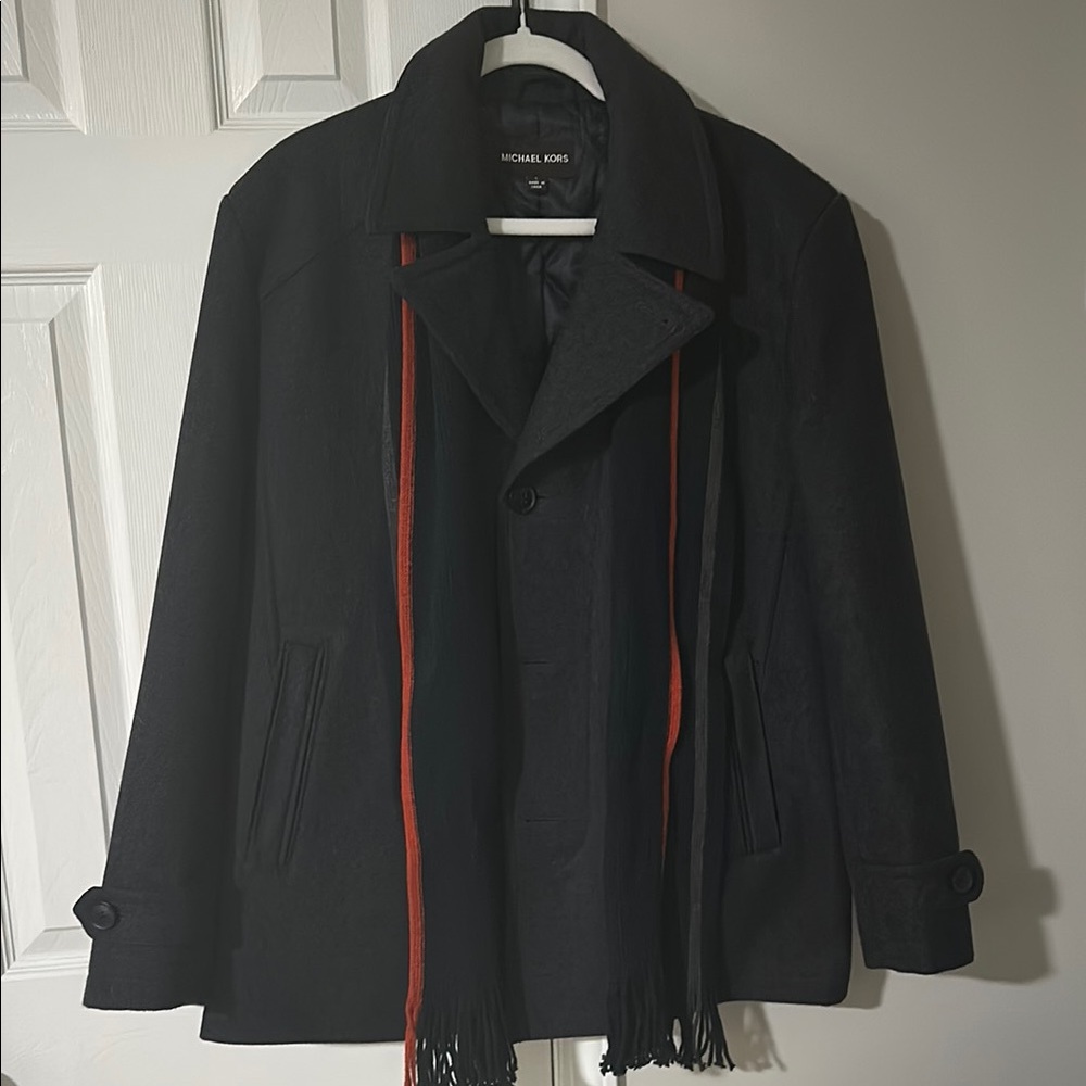 Michael Kors Navy Blue Pea Coat size L